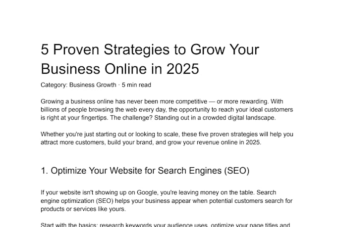 seo blog post writing